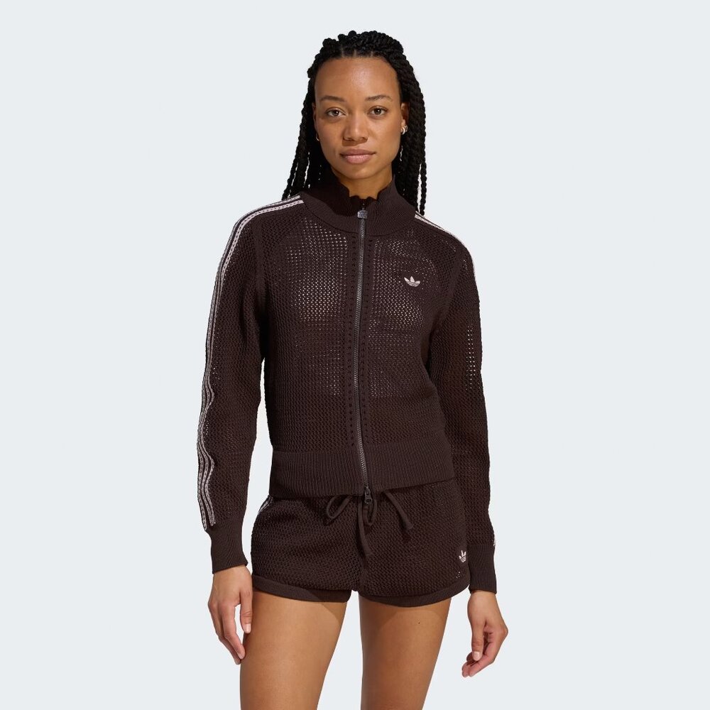 Adidas Knitted Crochet Firebird Top/Jacket NEW!